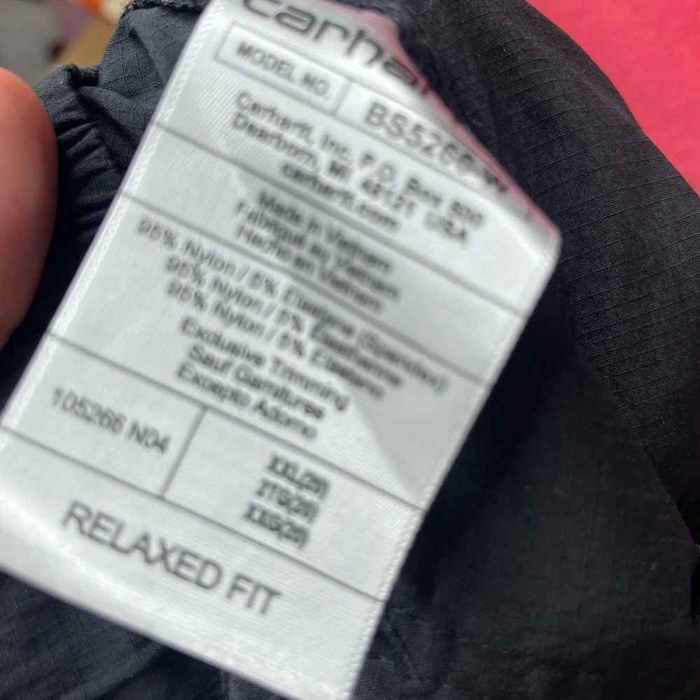 Carhartt Force Relaxed Fit Ripstop 5-Pocket Work Shorts‎ In Black Women's Sz XXL